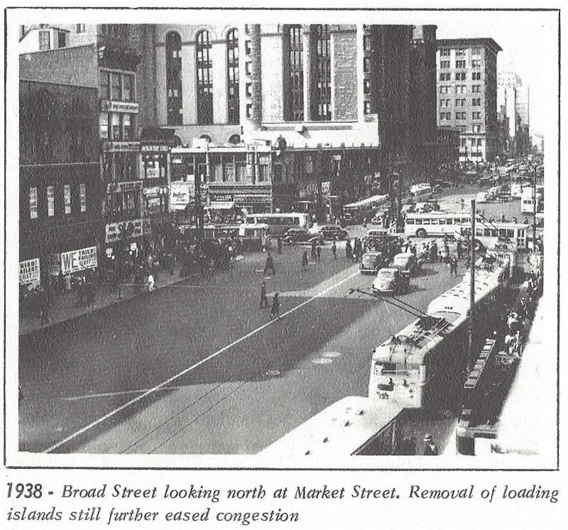 1938 Broad & Market Streets
Photo from “Picture Story of Transit Progress” by Public Service Coordinated Transport
