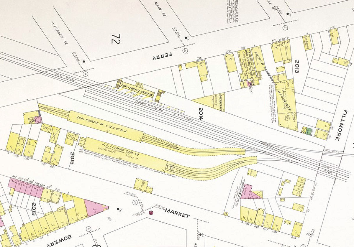 East Ferry Street Station
1908 Map
