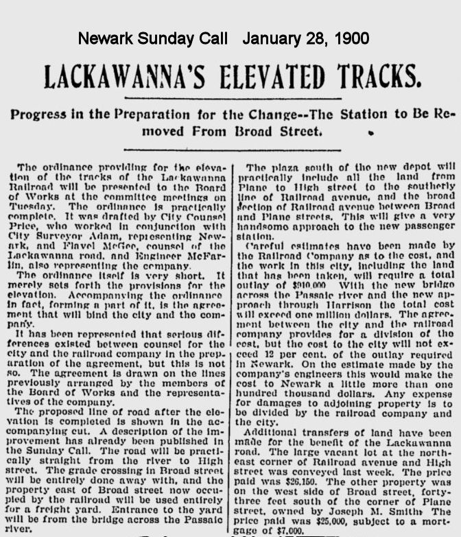 Lackawanna' Elevated Tracks
January 28, 1900
