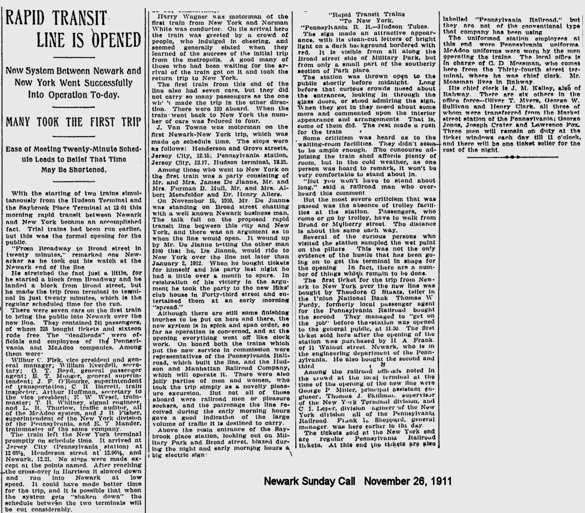 Rapid Transit Line is Opened
1911
