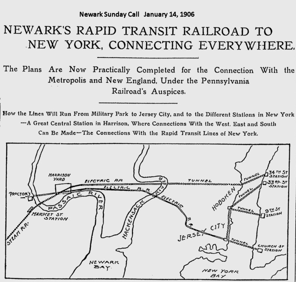 Newark's Rapid Transit Railroad to New York, Connecting Everywhere
January 14, 1906
