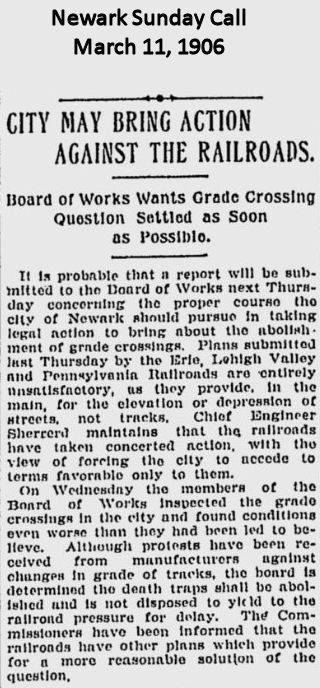 City May Bring Action Against the Railroads
March 11, 1906
