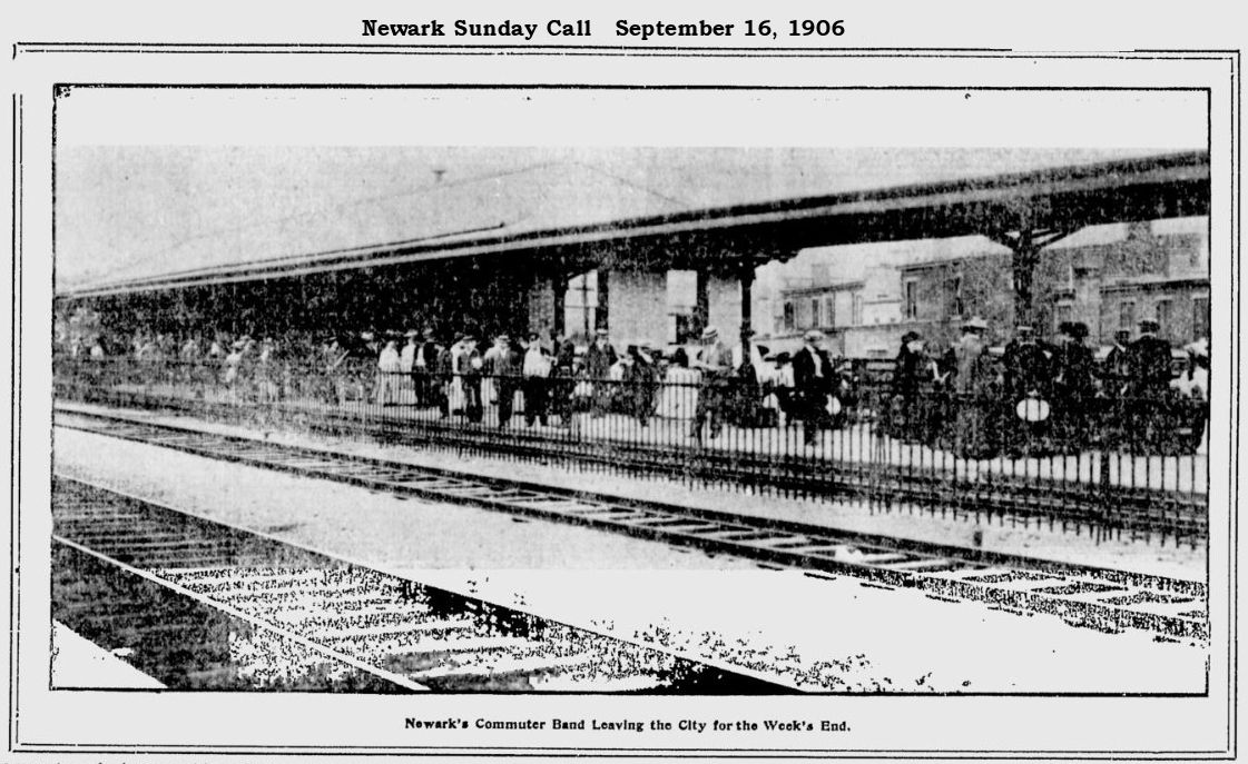 Newark's Commuter Band Leaving the City for the Week's End
September 16, 1906
