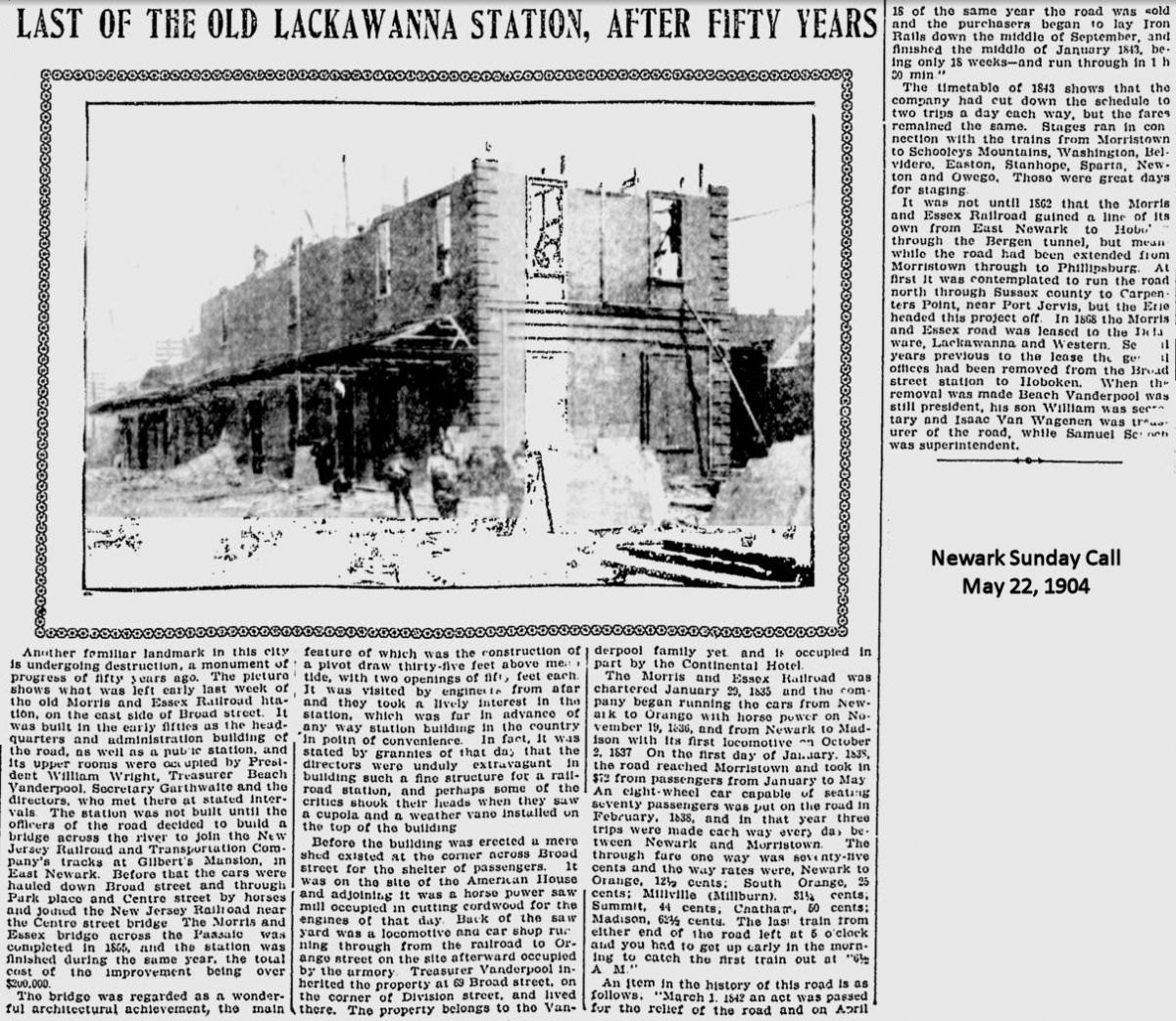 Last of the Old Lackawanna Station, After Fifty Years
May 22, 1904
