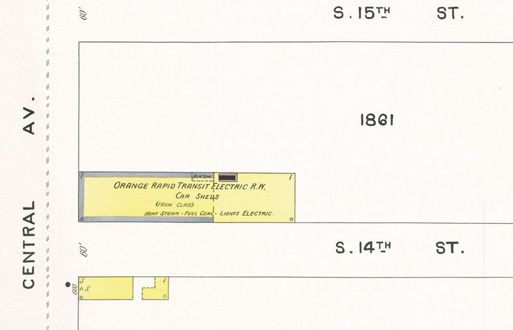 Central Avenue Car Sheds
1892 Map

