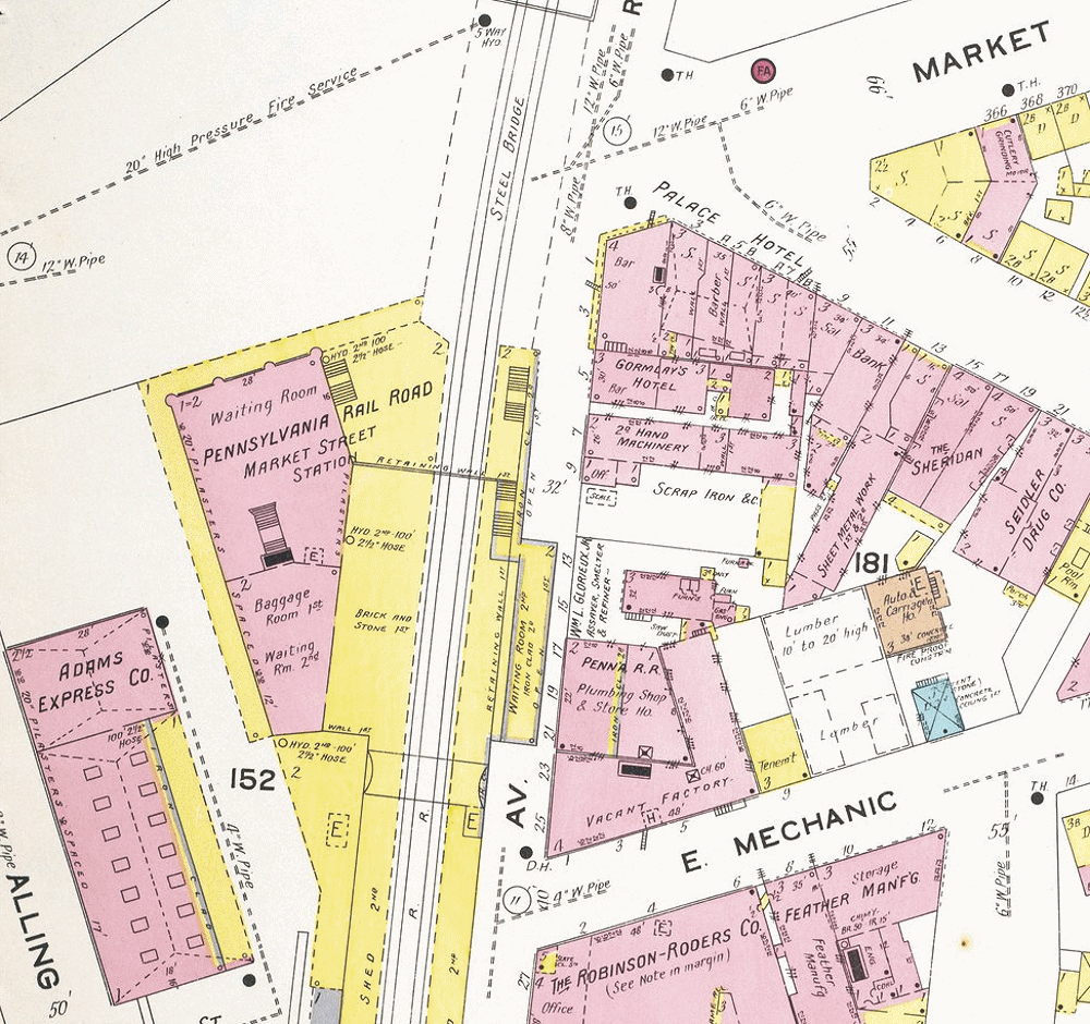 Market Street Station
1908 Map
