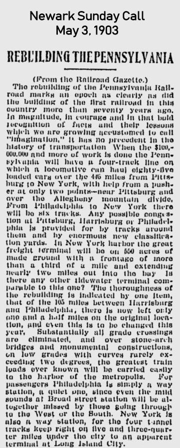 Rebuilding the Pennsylvania
May 3, 1903
