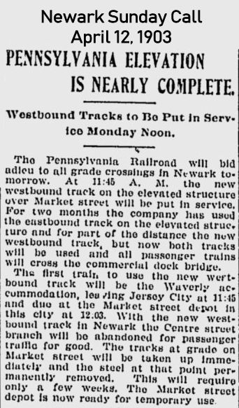 Pennsylvania Elevation is Nearly Complete
April 12, 1903
