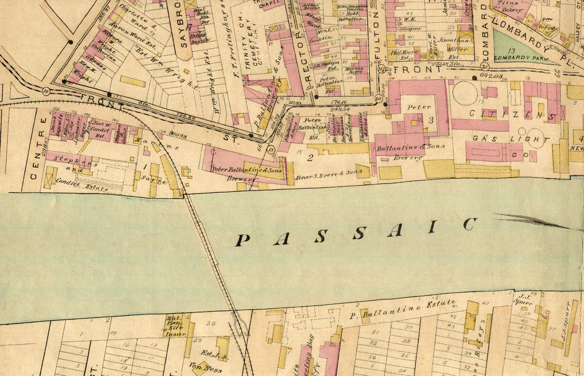 Passaic River Bridge
1889 Map

