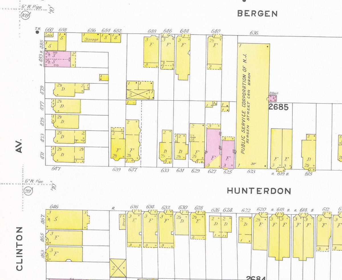 Bergen Street Car Barn
1908 Map
