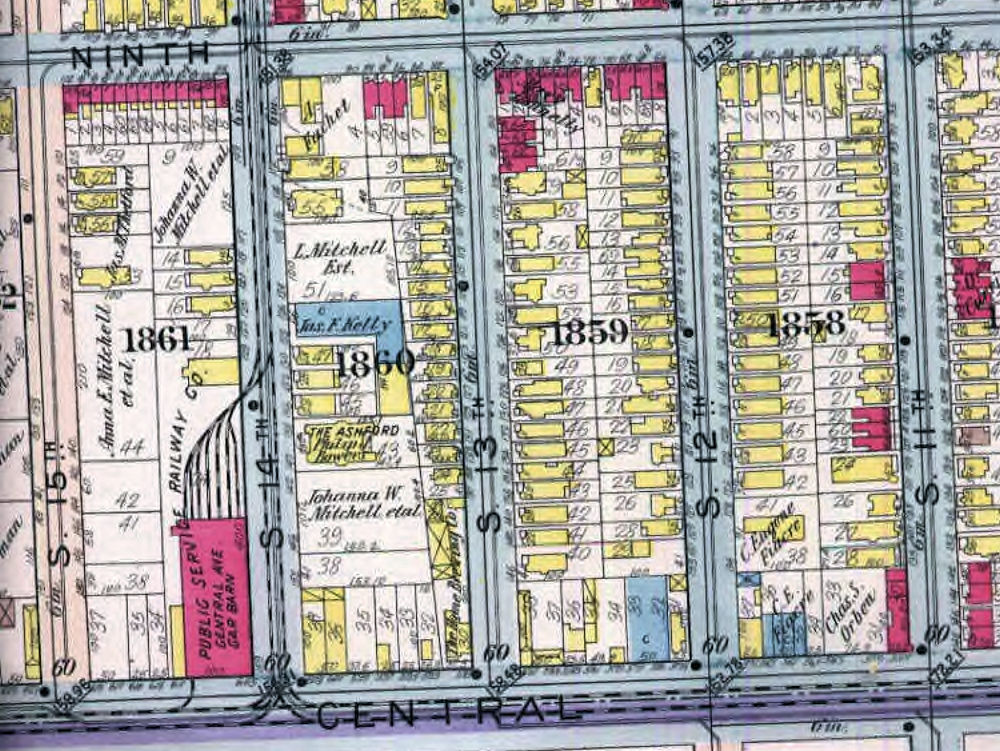 Central Avenue Car Barn
1911 Map
