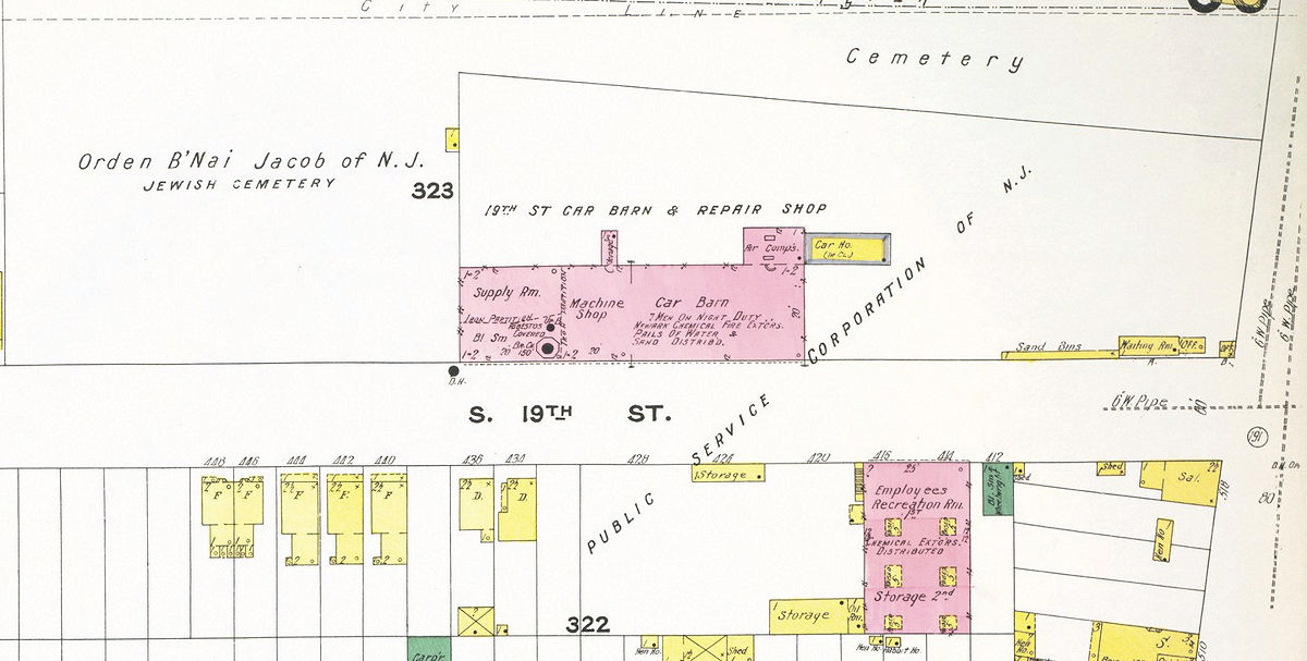 19th Street Car Barn
1909 Map
