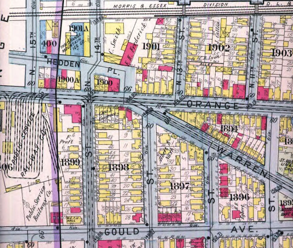 Orange Street Trolley Yard
1911 Map
