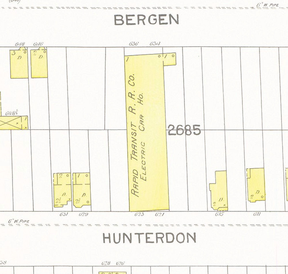 Bergen Street Electric Car House
1892 Map
