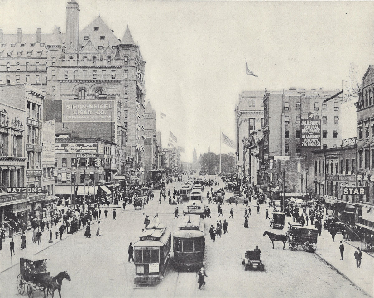On Broad Street
From: "Newark Illustrated 1909-1910" Published by Frank A. Libby 1909
