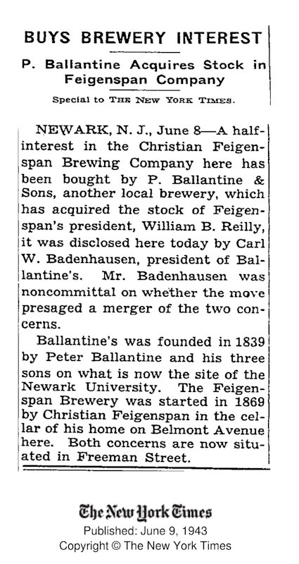 Buys Brewery Interest
June 9, 1943
The New York Times
