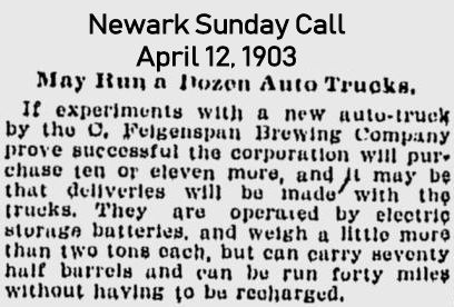 May Run a Dozen Auto Trucks
April 12, 1903
