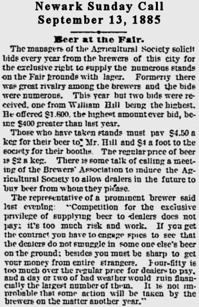 Beer at the Fair
September 13, 1885
