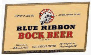 Blue Ribbon Bock Beer
