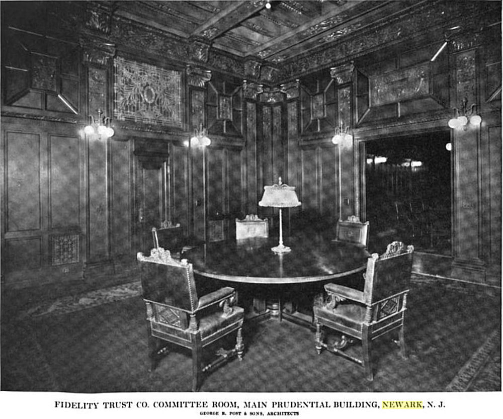 Fidelity Trust Co. Committee Room
Photo from New York Architect 1911
