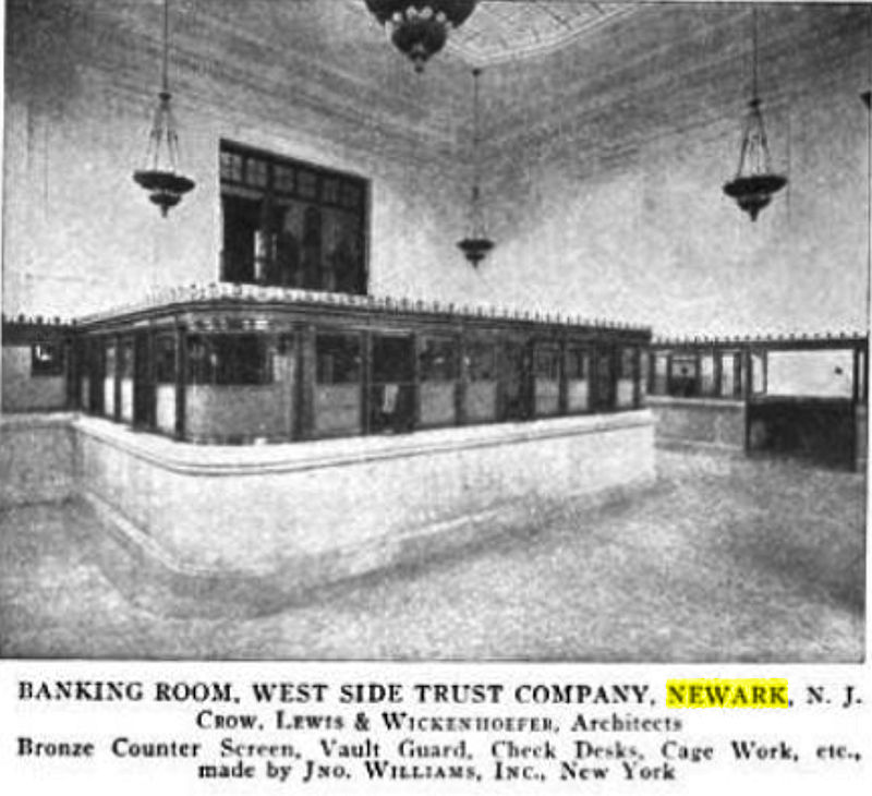 Banking Room
Photo from Sweet's Catalogue of Building Construction 1915
