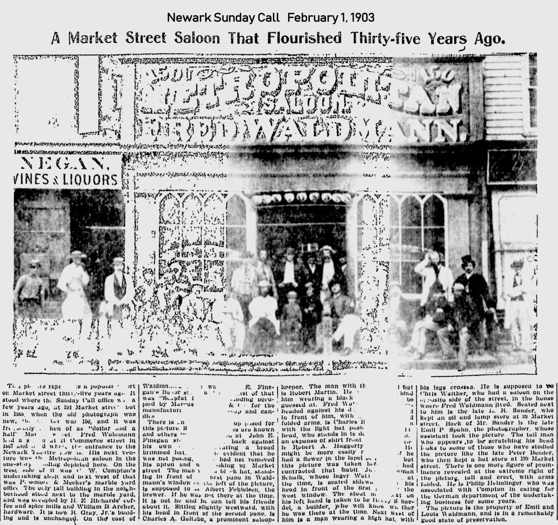 A Market Street Saloon that Flourished 35 Years Ago
February 1, 1903
