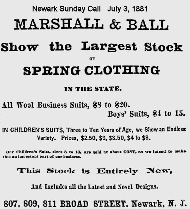 Spring Clothing
July 3, 1881
