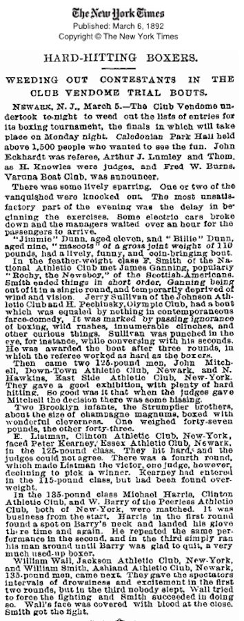 Hard Hitting Boxers
March 6, 1892
