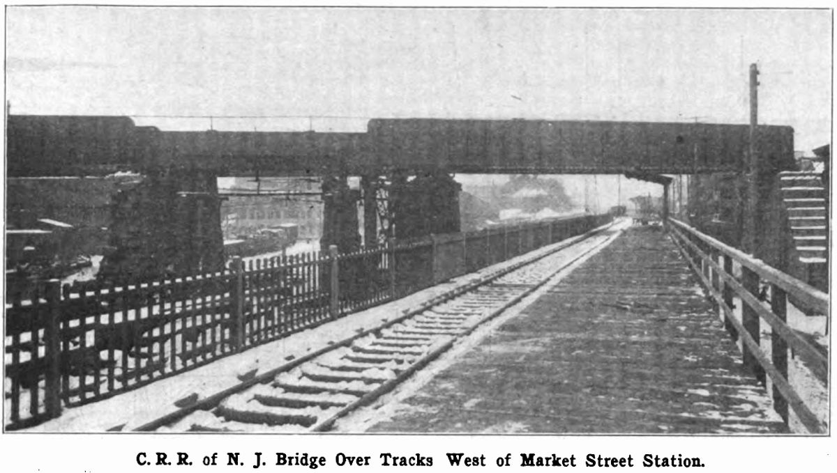 Bridge over Pennsylvania RR Tracks
Photo from Railroad Gazette May 6, 1904
