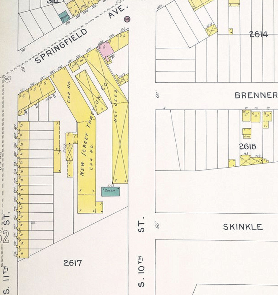 Springfield Avenue Car Houses
1892 Map
