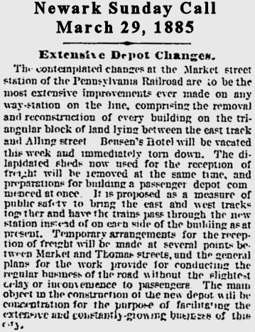 Extensive Depot Changes
March 29, 1885
