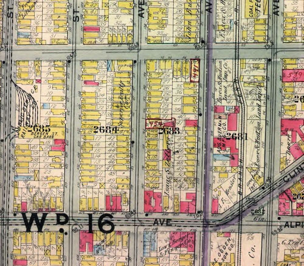 Bergen Street Car Barn
1912 Map
