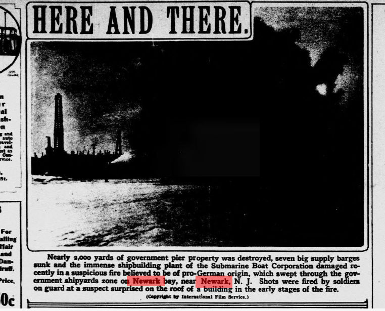 Explosion - February 10, 1918
Photo form the Sunday Star

