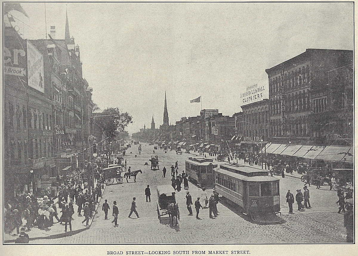 On Broad Street by Market Street
From: "Newark Illustrated 1909-1910" Published by Frank A. Libby 1909

