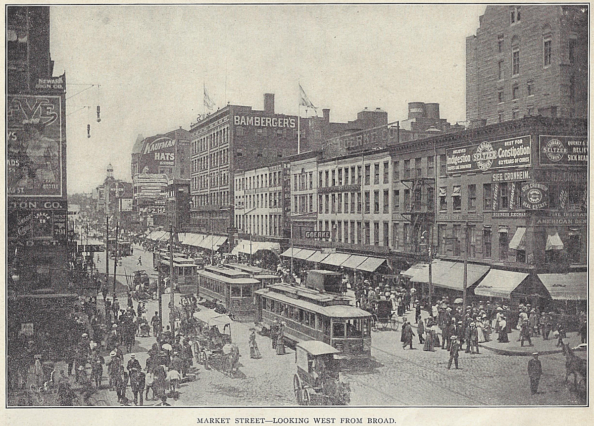 On Market Street west of Broad Street
From: "Newark Illustrated 1909-1910" Published by Frank A. Libby 1909
